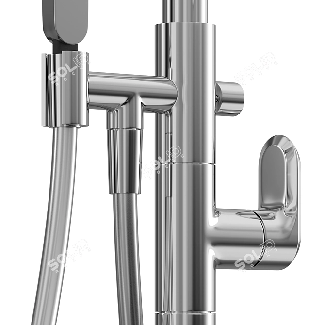 Modern Single Lever Bath Shower Mixer 3D model image 3