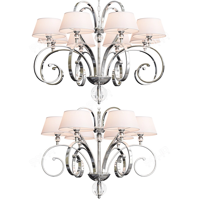 Palermo Elegance Chandelier Set 3D model image 1