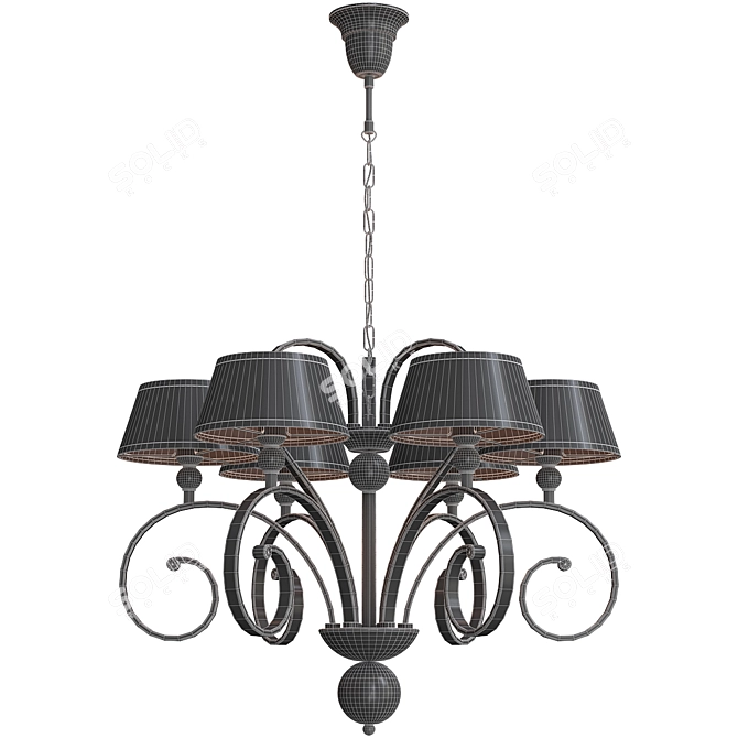 Palermo Elegance Chandelier Set 3D model image 2