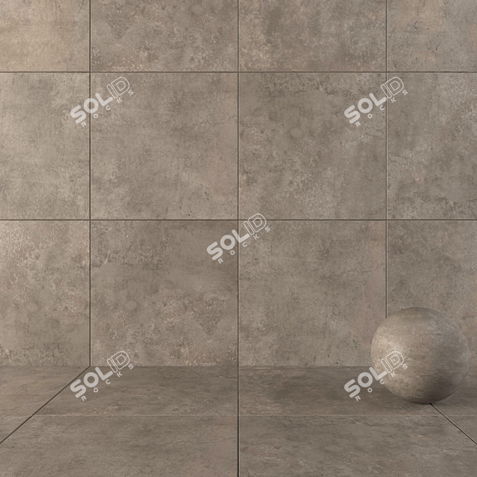 Flaviker Hyper Taupe: Stunning 120x120 Wall/Floor Design 3D model image 1