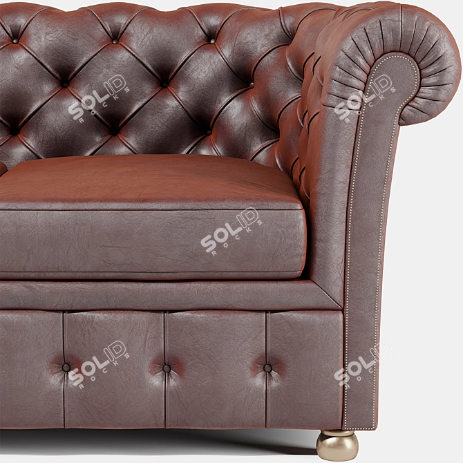 Elegant Chester Sofa 3D model image 3