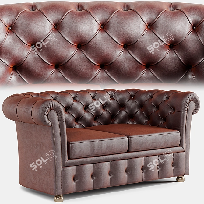 Elegant Chester Sofa 3D model image 4