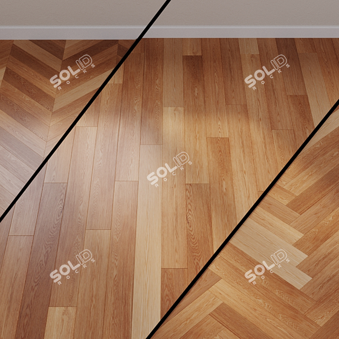 Classic Select Oak Parketoff: Solid Wood Parquet 3D model image 1