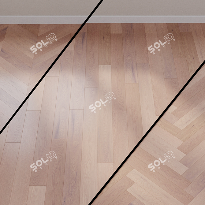 Bleached Oak Parketoff: Classic Elegance 3D model image 1