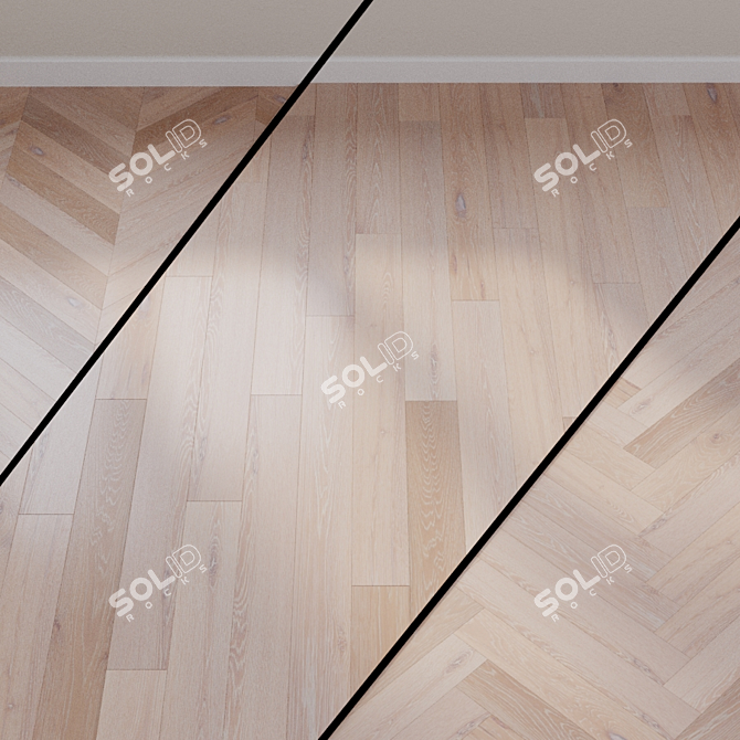 Classic Oak Graz Parquet: Solid Wood Beauty 3D model image 1