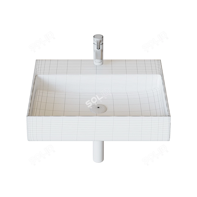 Roca Inspira Square WB Unik: Stylish Washbasin+Furniture 3D model image 2