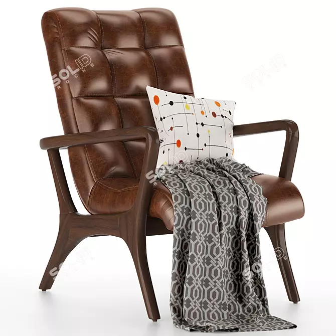 Elevate Armchair: Modern Design, Optimal Comfort 3D model image 1