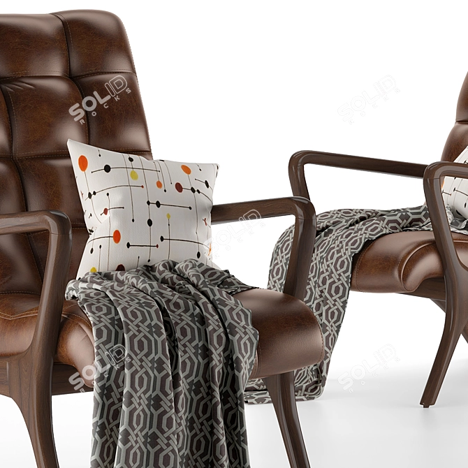 Elevate Armchair: Modern Design, Optimal Comfort 3D model image 3