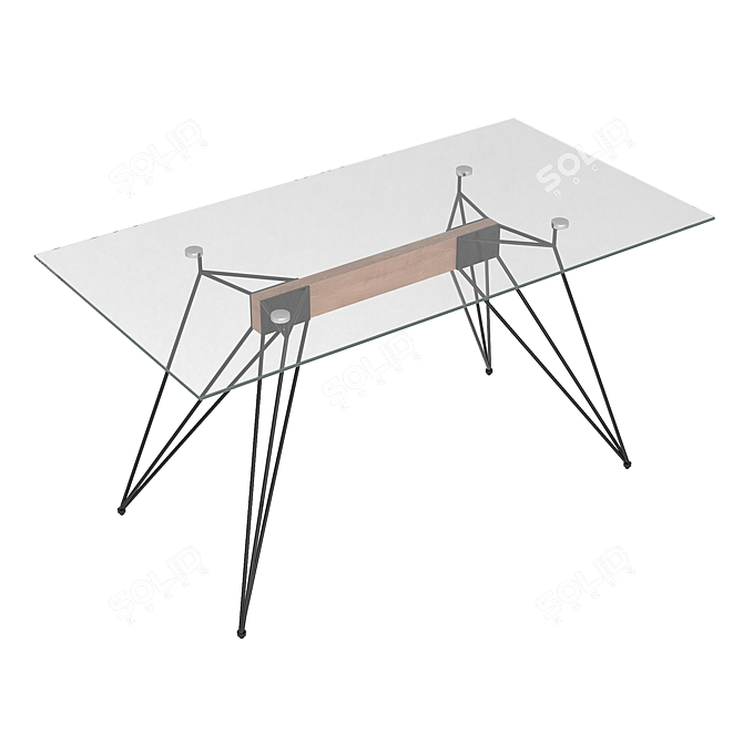 Modern Katanni Dining Table by AMF 3D model image 2