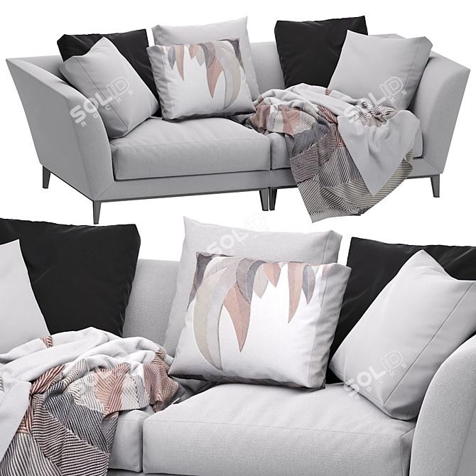 Italian elegance: Weston Sofa by Flexform 3D model image 4