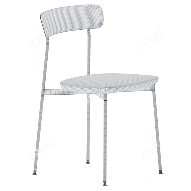 Elegant Crawford Dining Chair 3D model image 3