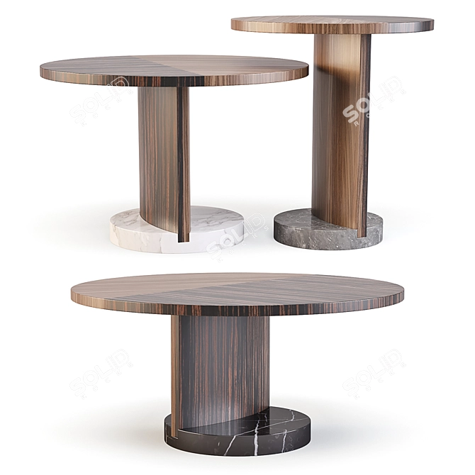 Leaf Collection: Elegant Coffee and Side Tables 3D model image 2
