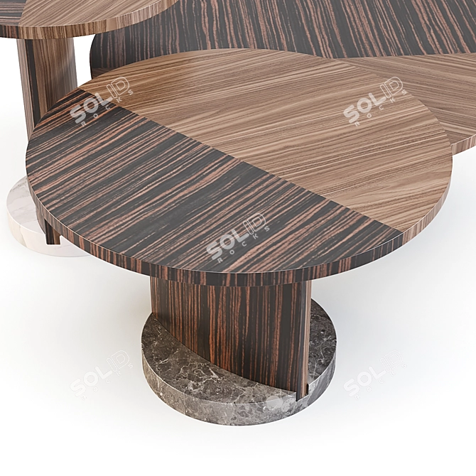 Leaf Collection: Elegant Coffee and Side Tables 3D model image 3