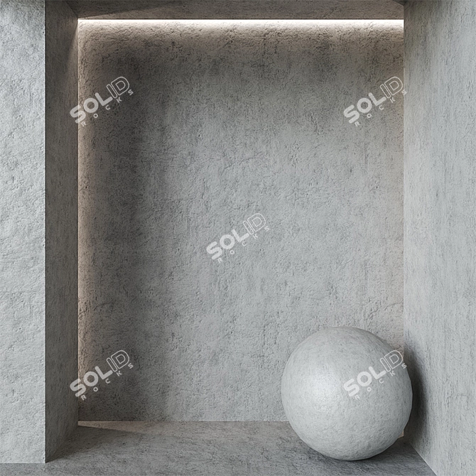 Decorative Plaster #89 - High Resolution Seamless Textures & Styled Material 3D model image 2