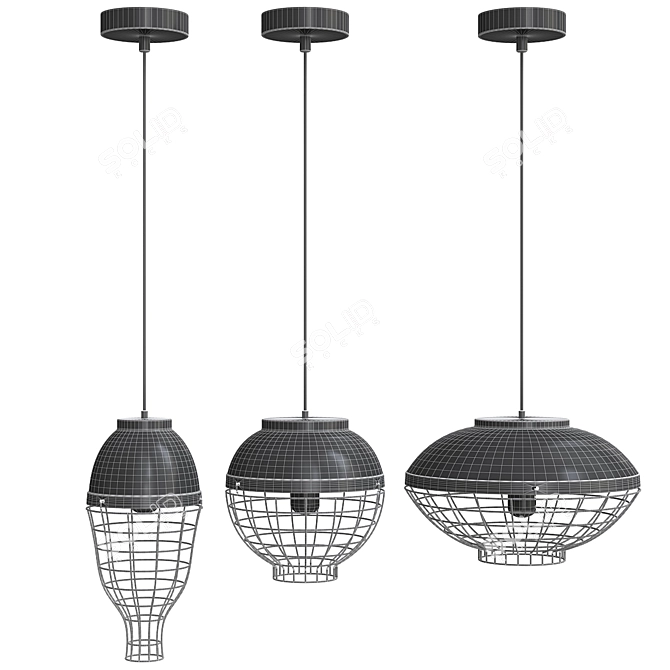 Cuprum Pendant Light by Anzazo: Elegant Illumination Solution 3D model image 3