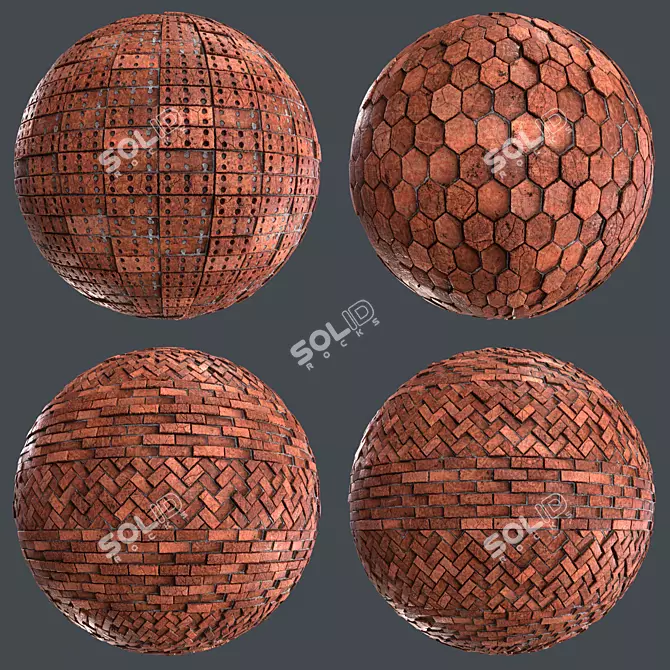 PBR Brick Material Pack 3D model image 1