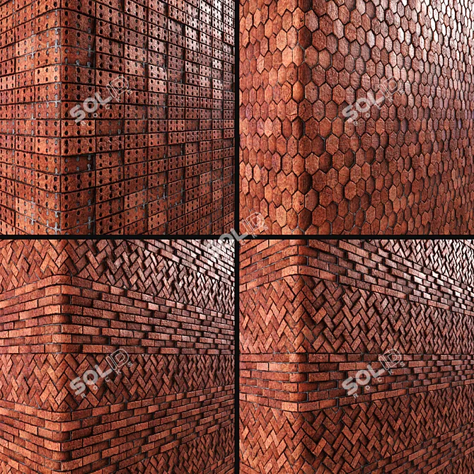 PBR Brick Material Pack 3D model image 2