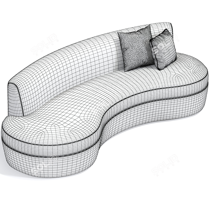 Elegant Curved Sofa by Casamilano 3D model image 3