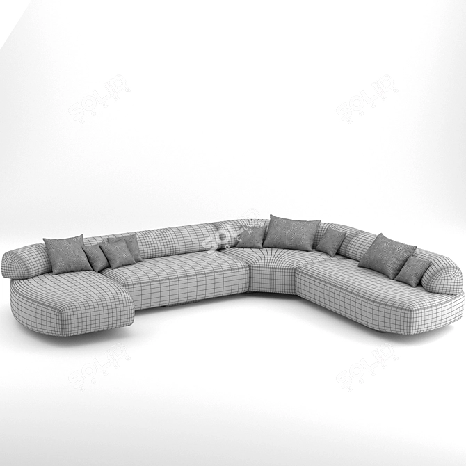 Moroso Gogan Sofa 04: Sleek & Spacious 3D model image 3