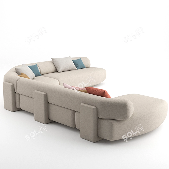 Moroso Gogan Sofa 04: Sleek & Spacious 3D model image 4