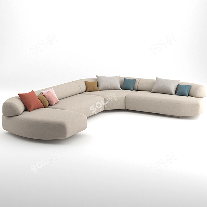 Moroso Gogan Sofa 04: Sleek & Spacious 3D model image 5