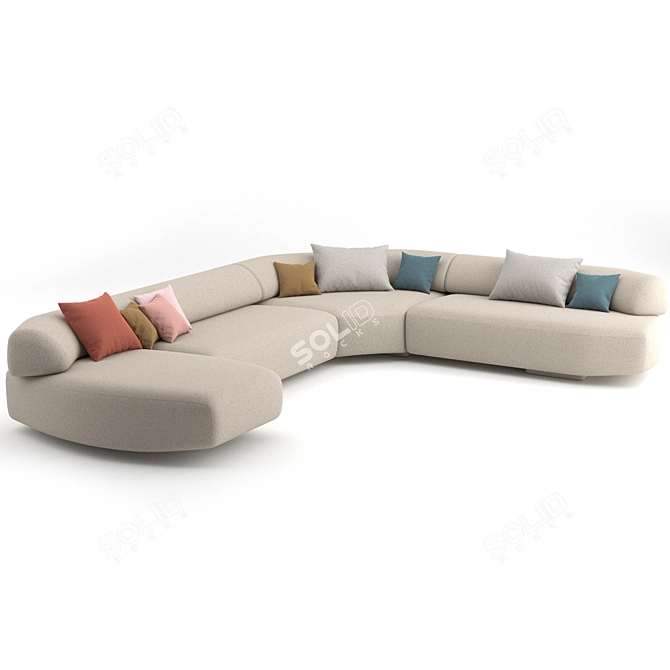 Moroso Gogan Sofa 04: Sleek & Spacious 3D model image 8