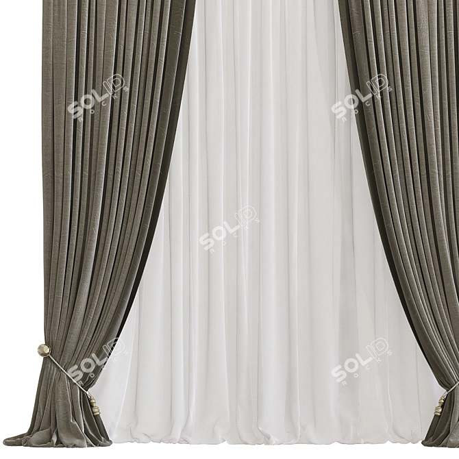 Elegant Drapery 818 3D model image 2