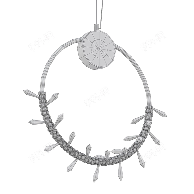 Crystal Ring Pendant Light 3D model image 2