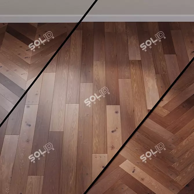 Elegant GOODWIN Oak Parquet 3D model image 1