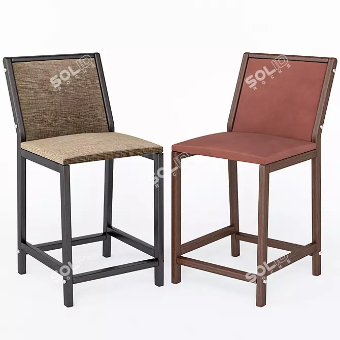 Xan_Style Minimalist Chairs 3D model image 1