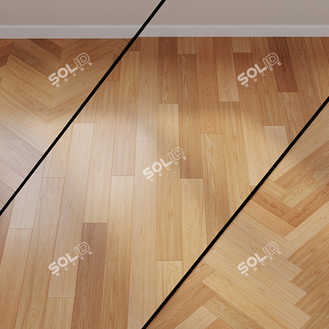 Oak Select Parquet Board 3D model image 1