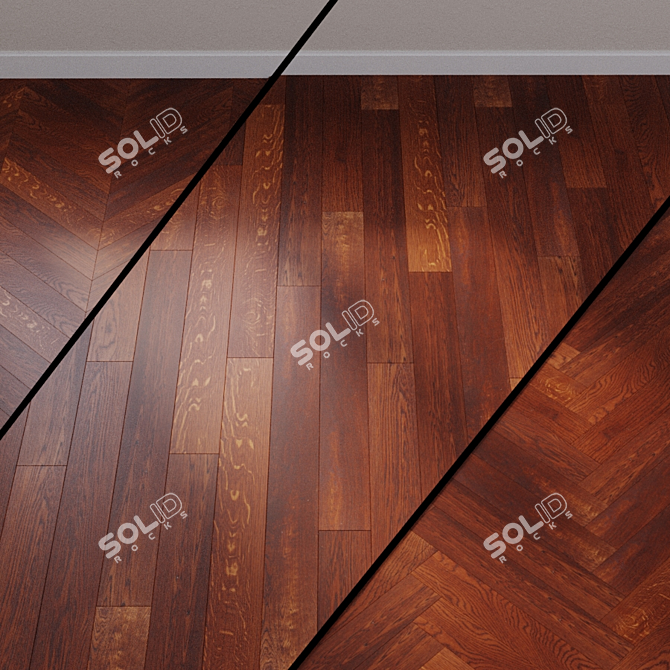 Oak Veneto Parquet Board: Elegant and Versatile 3D model image 1