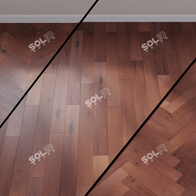 Premium Oak Vermont Parquet Board 3D model image 1