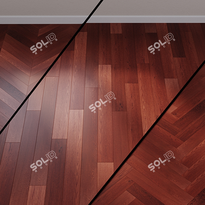 Viking Oak Parquet Board: Timeless Elegance 3D model image 1