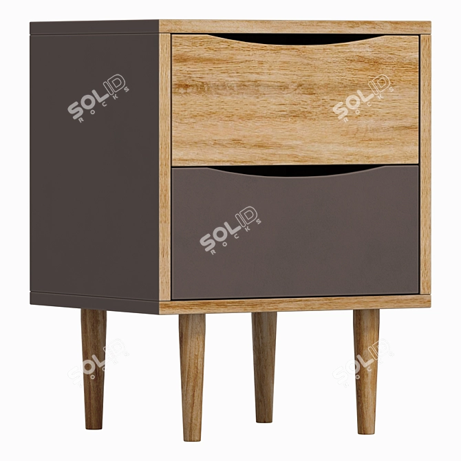  Stylish Bedside Table | 47x62x40 cm 3D model image 2