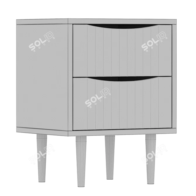  Stylish Bedside Table | 47x62x40 cm 3D model image 4