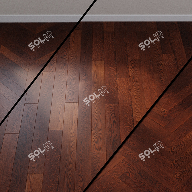 Oak Nobless Parquet Board 3D model image 1