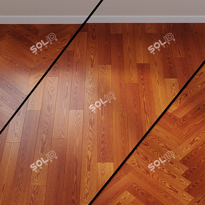 GOODWIN Ash Aquitaine Parquet Board 3D model image 1