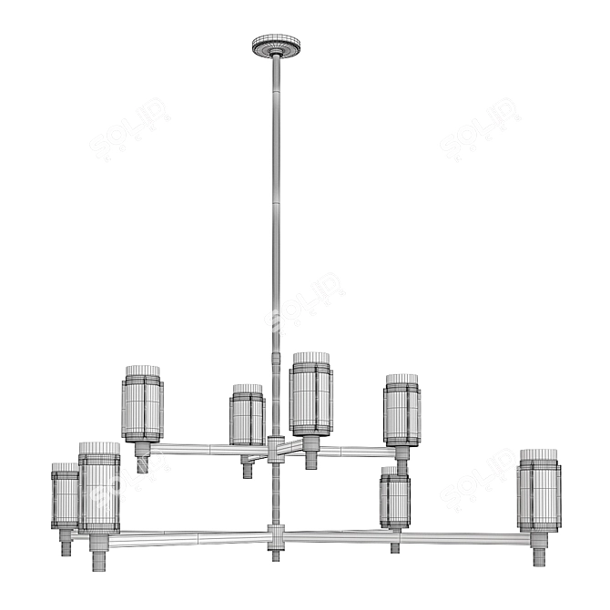 Flynn Cross Chandelier: Exquisite Lighting for Your Space 3D model image 2