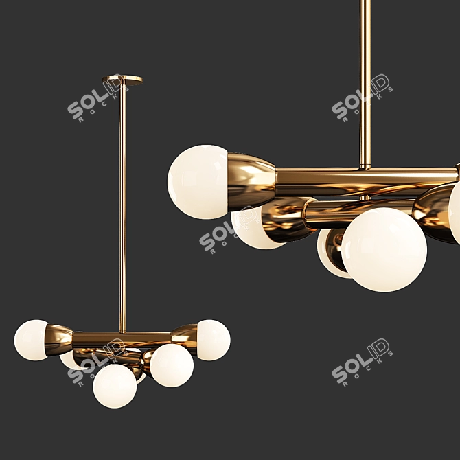 Elegant Bora 6 Chandelier 3D model image 1