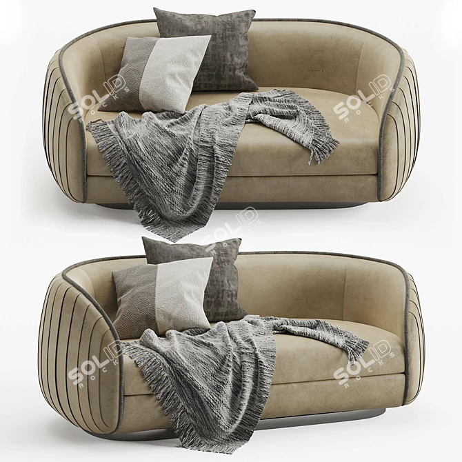 Modern Inedito Asnaghi Loto Sofa 3D model image 1