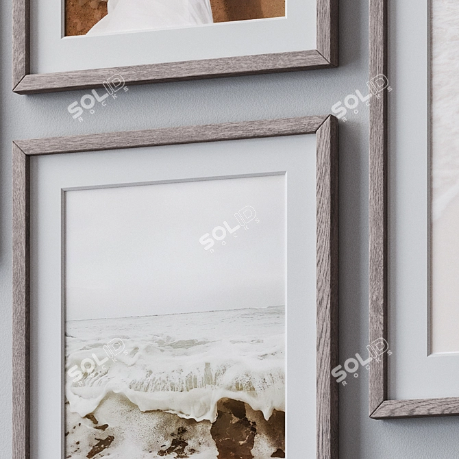 Multicolor Photo Frames Set 3D model image 2