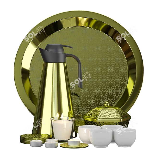 Sleek Ljuvare Tableware Set 3D model image 1