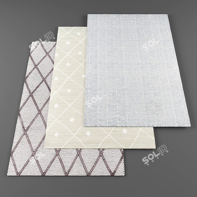 High-Res Carpets Set 3D model image 1