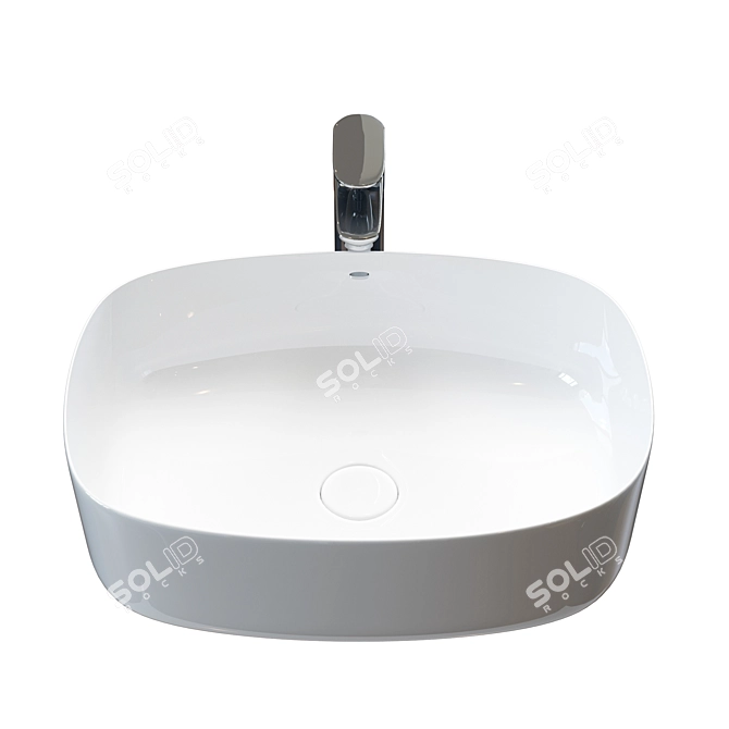 Roca Inspira Soft Washbasin - Sleek & Modern 3D model image 1