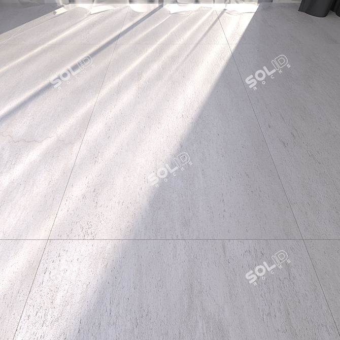 Hyper White Floor Tiles 3D model image 1