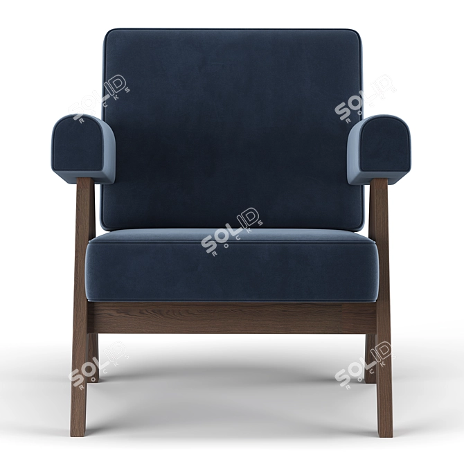 Elegant Capitol Complex Armchair 3D model image 3