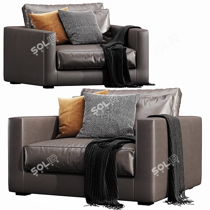 Modern Linteloo Mauro LoveSeat: Elegant & Comfortable 3D model image 4