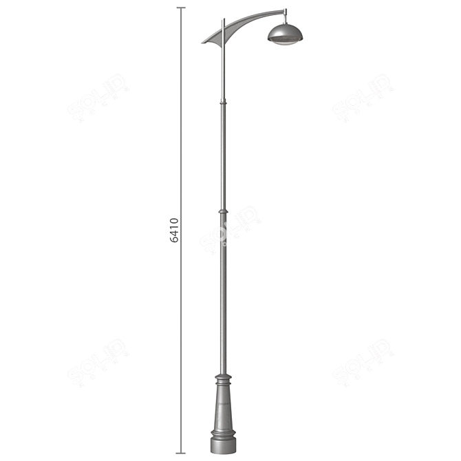Park and Street Lamp | Height: 6410 mm 3D model image 2