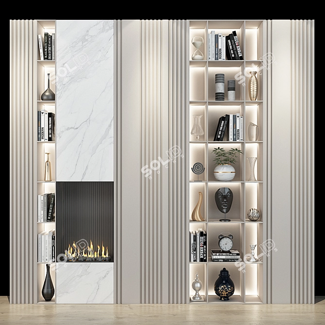 Versatile Shelving Set 175 3D model image 1